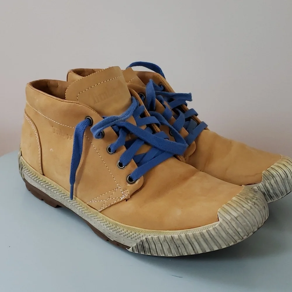 Timberland Mens TBL 73 Beige Suede Boots, Size 10.5M